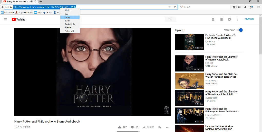 Download Harry Potter Audio books from Youtube (1)